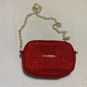 Chanel makeup pouch turned into a small crossbody